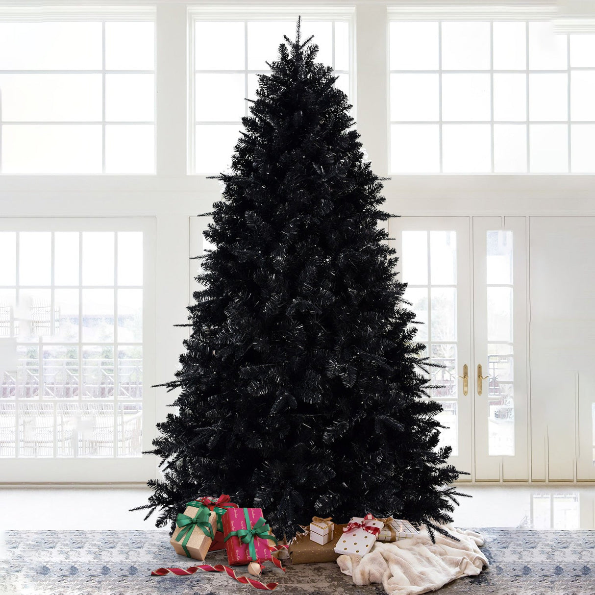 The 6-Foot Pre-Lit Black Christmas Tree