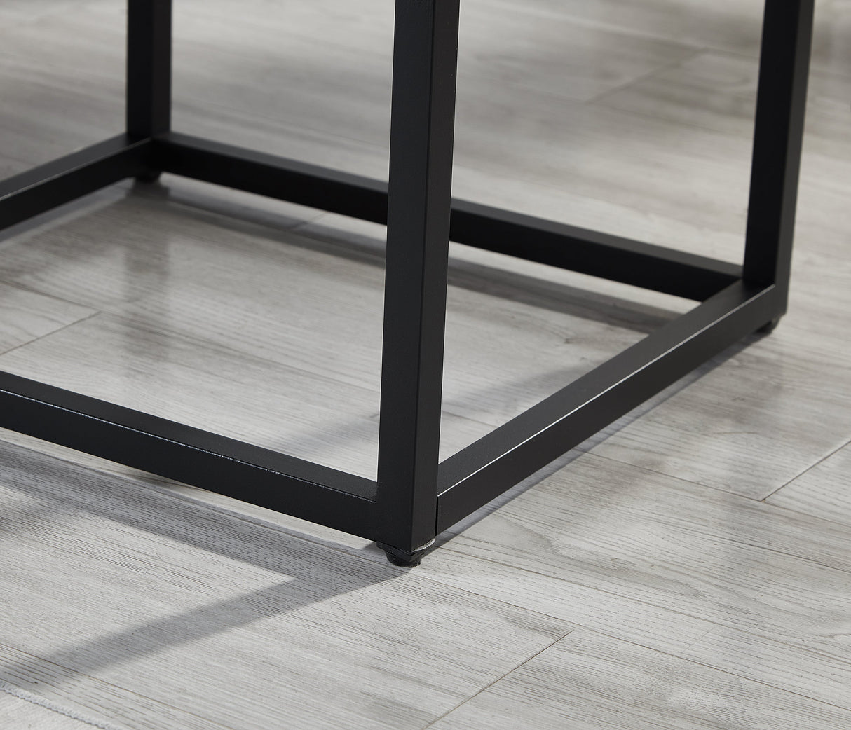 Astral 3-Piece Upholstered Bedroom Set with Tufted Wingback Bed and Two Gray Nightstands