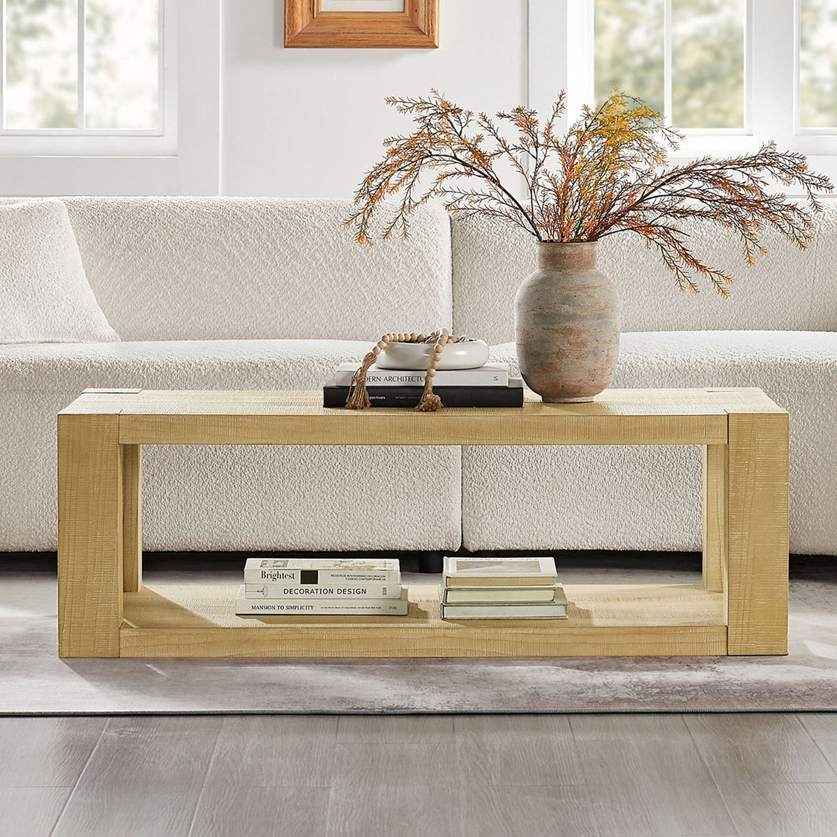 Modern Design 48 Inch Rectangular Coffee Table