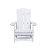 Patio Hips Plastic Adirondack Chair Lounger Weather  White (2-Pack)