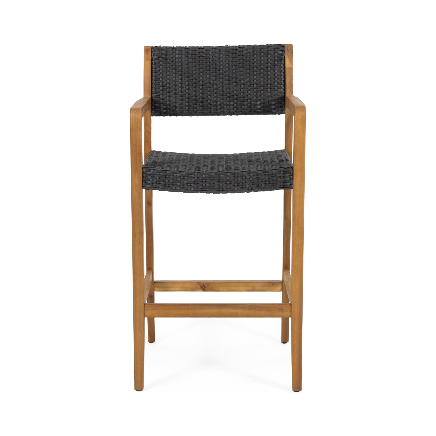 Wicker bar stools set of 2