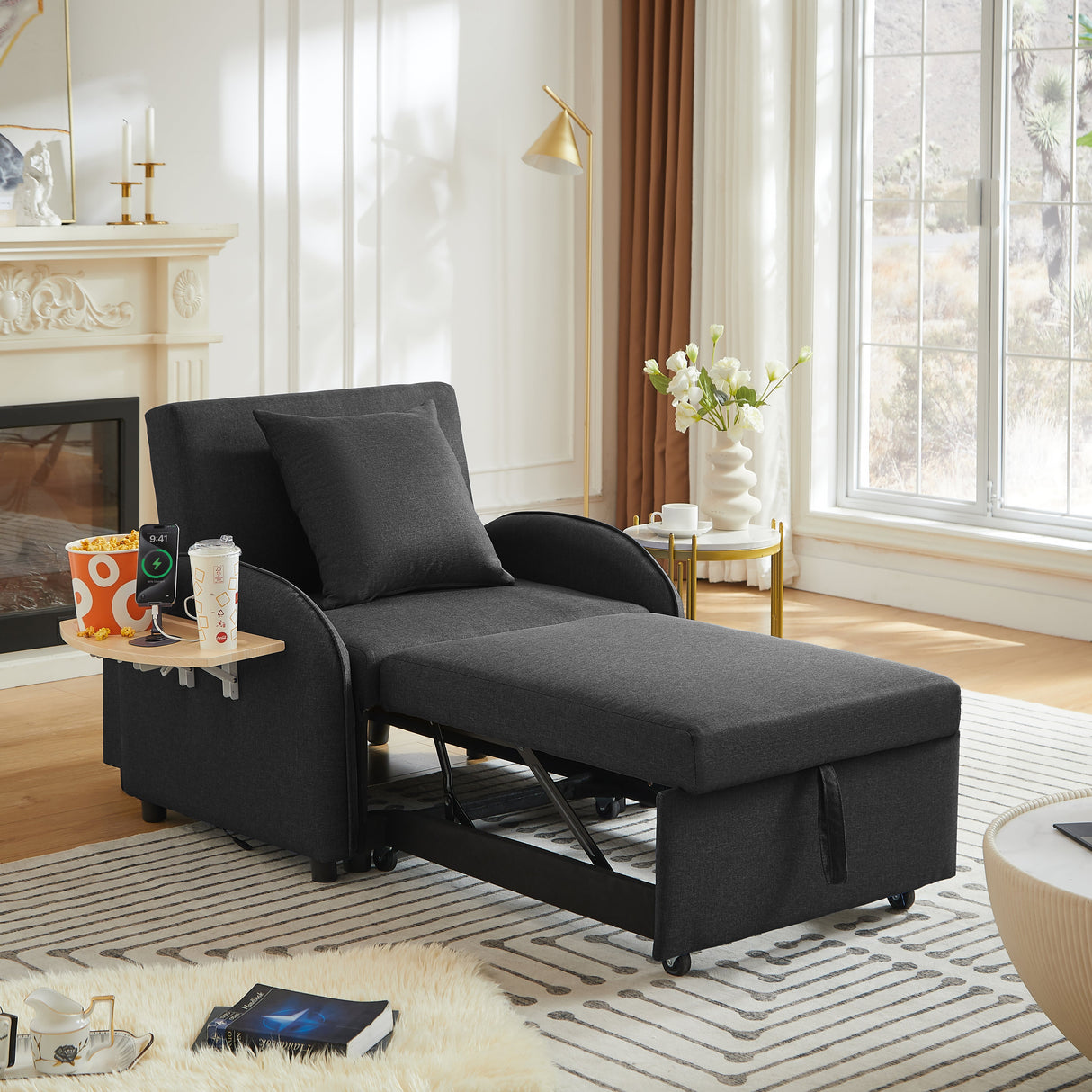 3-in-1 Convertible Sofa Chair Bed