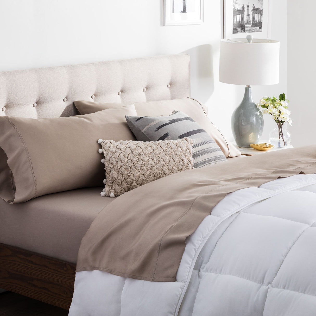 Brookside Tencel Sheet Set - Split King - Sandstone
