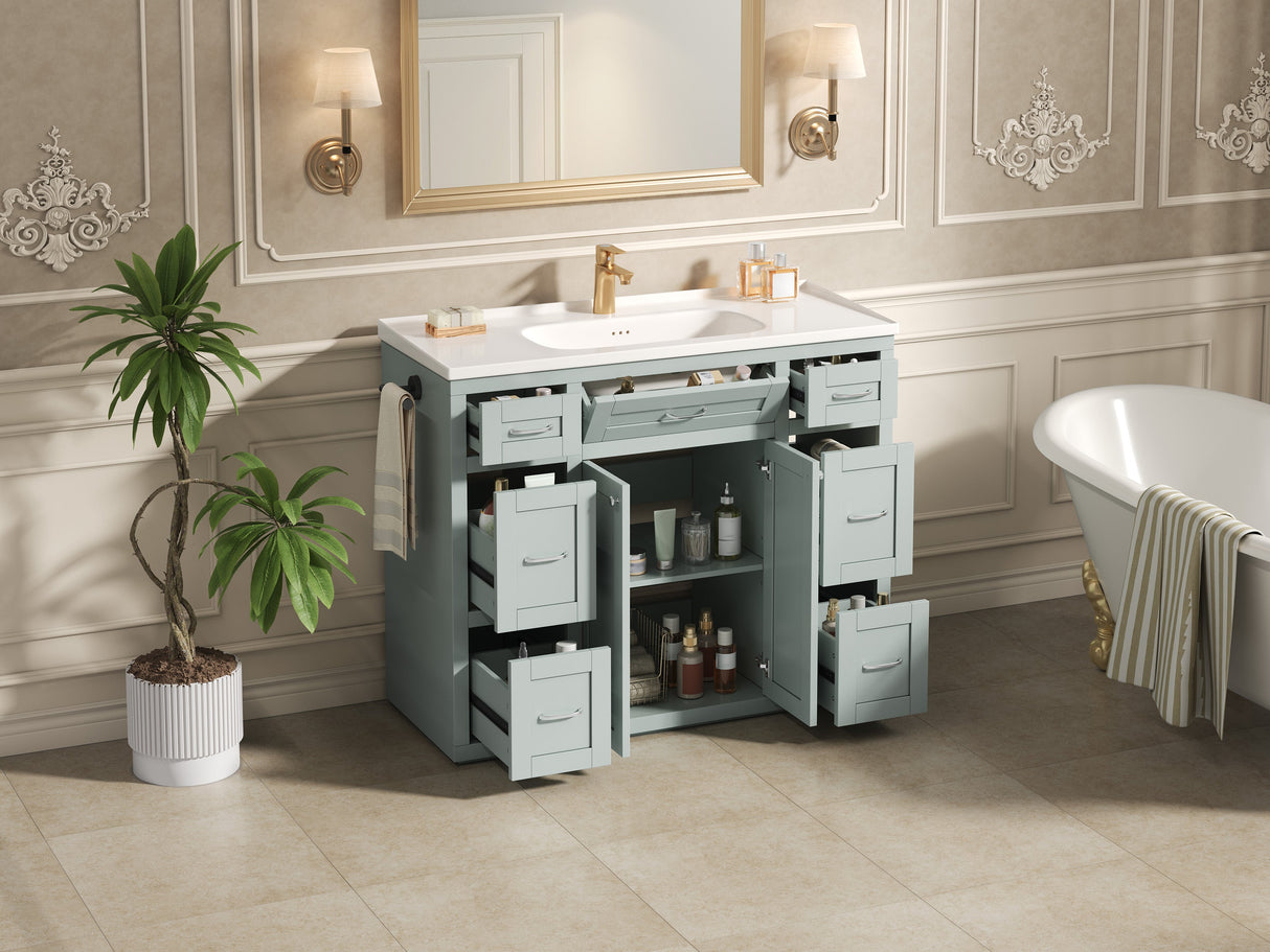 48" Mint Green Bathroom Vanity