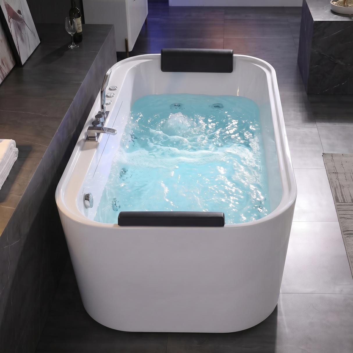 Condris 67" x 35" Whirlpool Bathtub for 2-Person