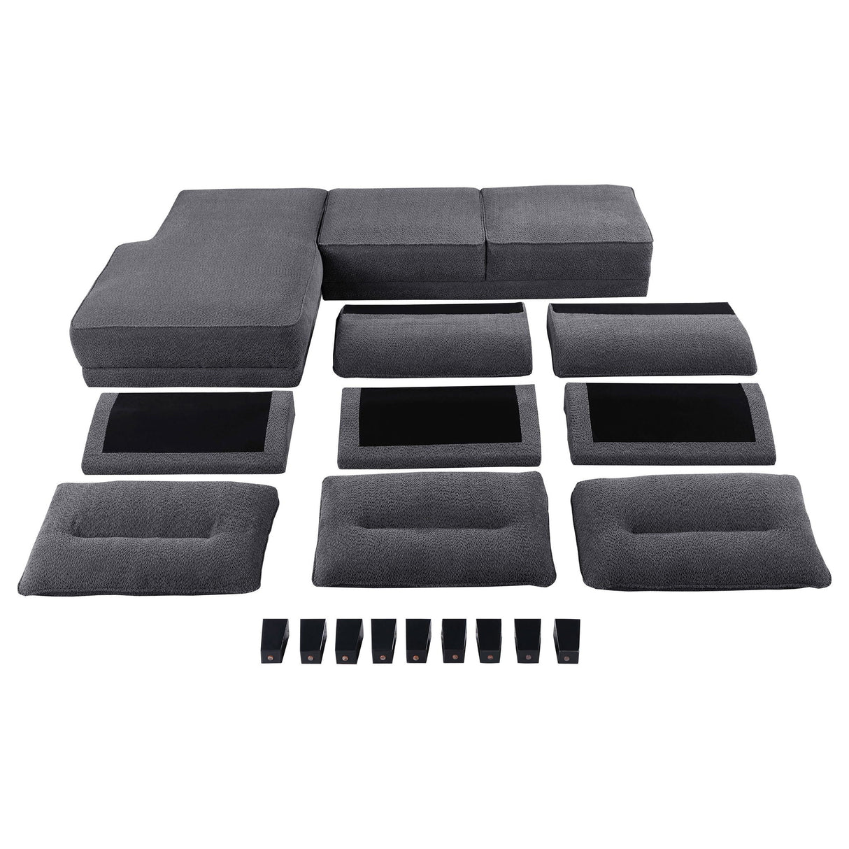 Verona - Loose Back Sectional Sofa - Gray