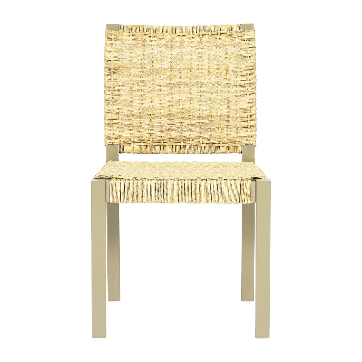 Solid Wood Rattan Backrest Dining Chairs, Set of 2