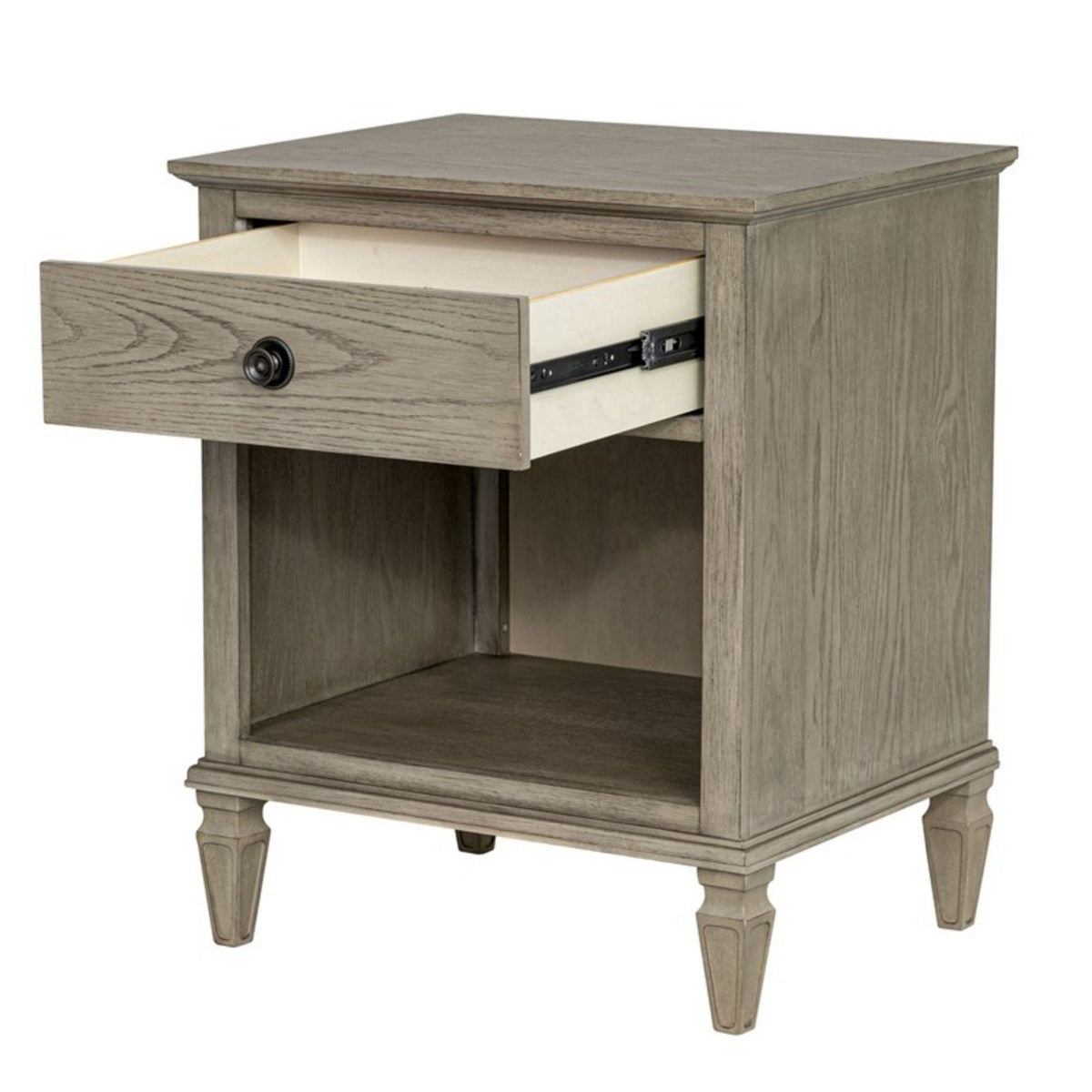 Victoria Nightstand with Open Storage - French Design - Multiple Colors