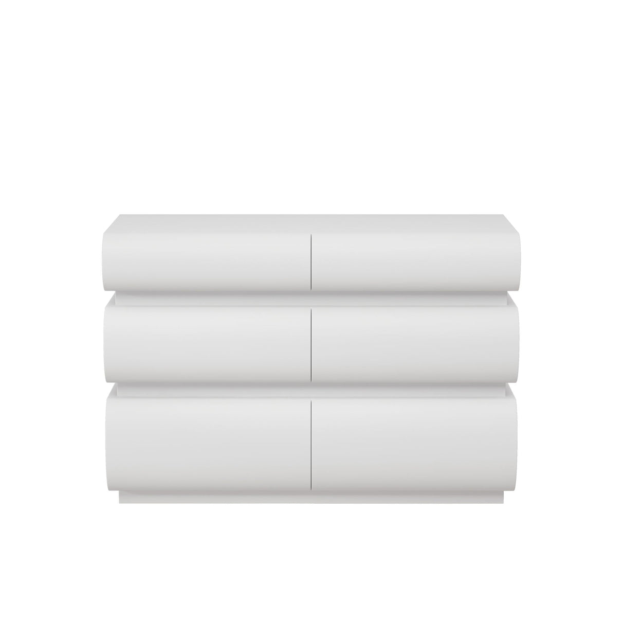Minimalist Modern 6 Drawer Dresser, Handle Free Design With Wide Storage