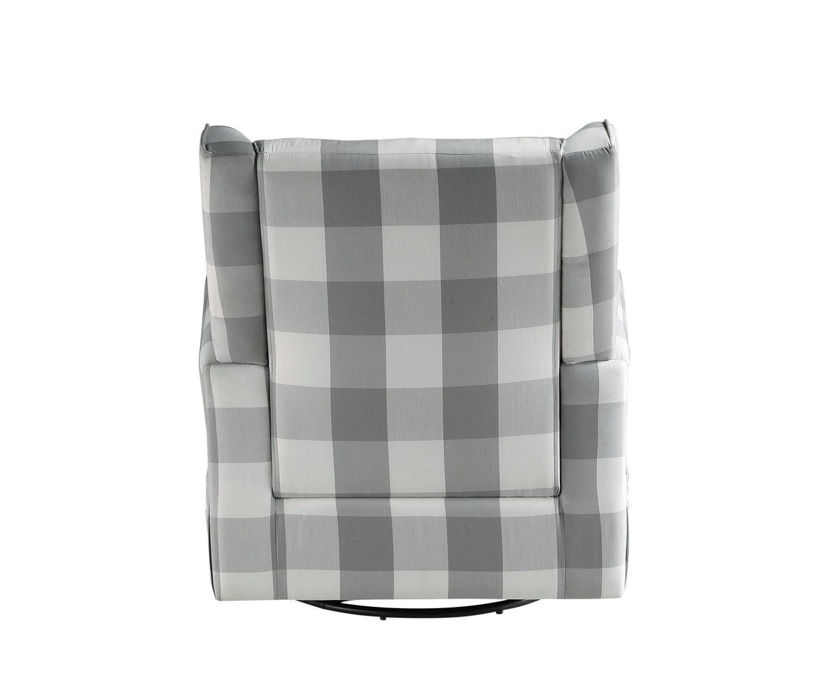 Patli Glider Chair With Swivel - Gray / White