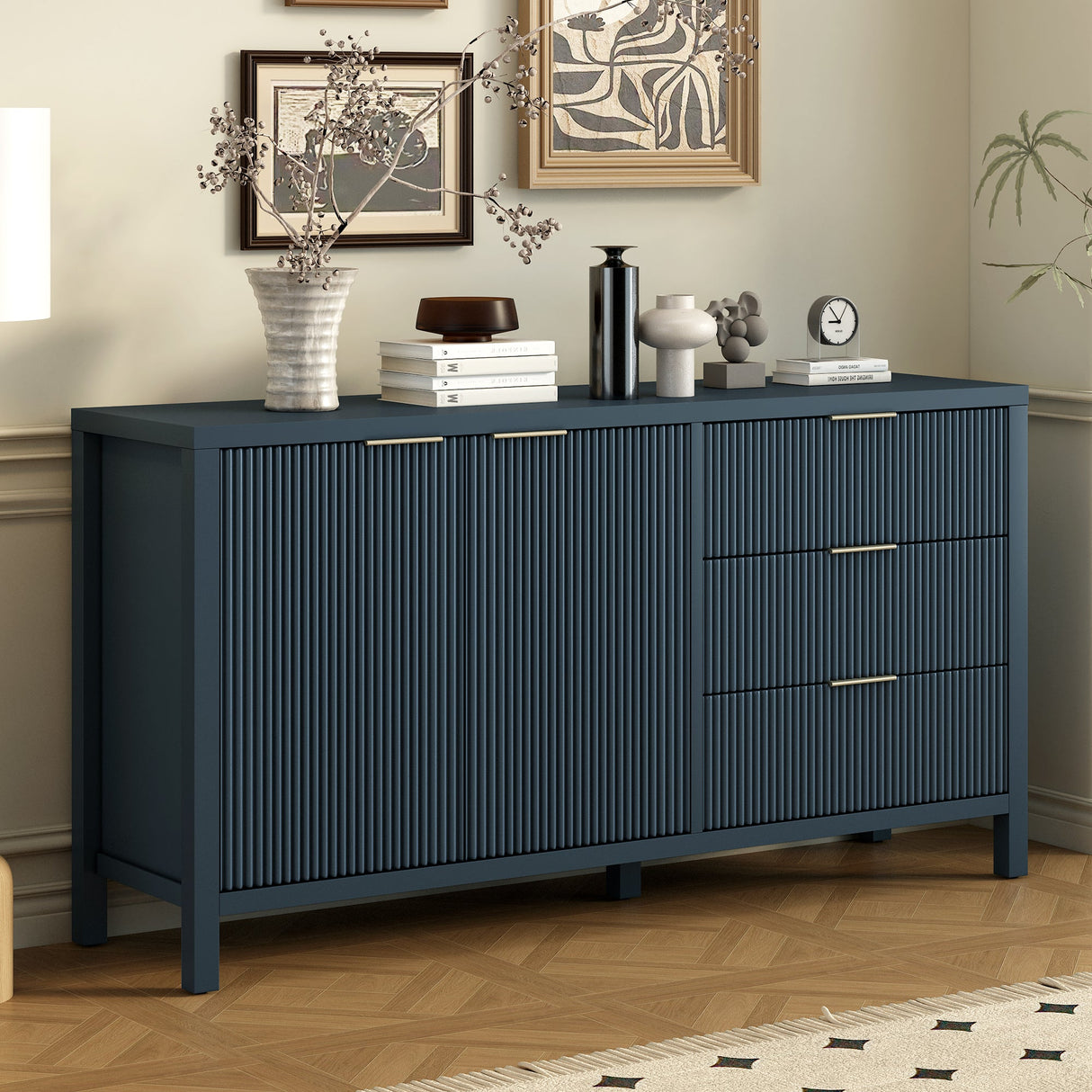 Fluted Sideboard Cabinet