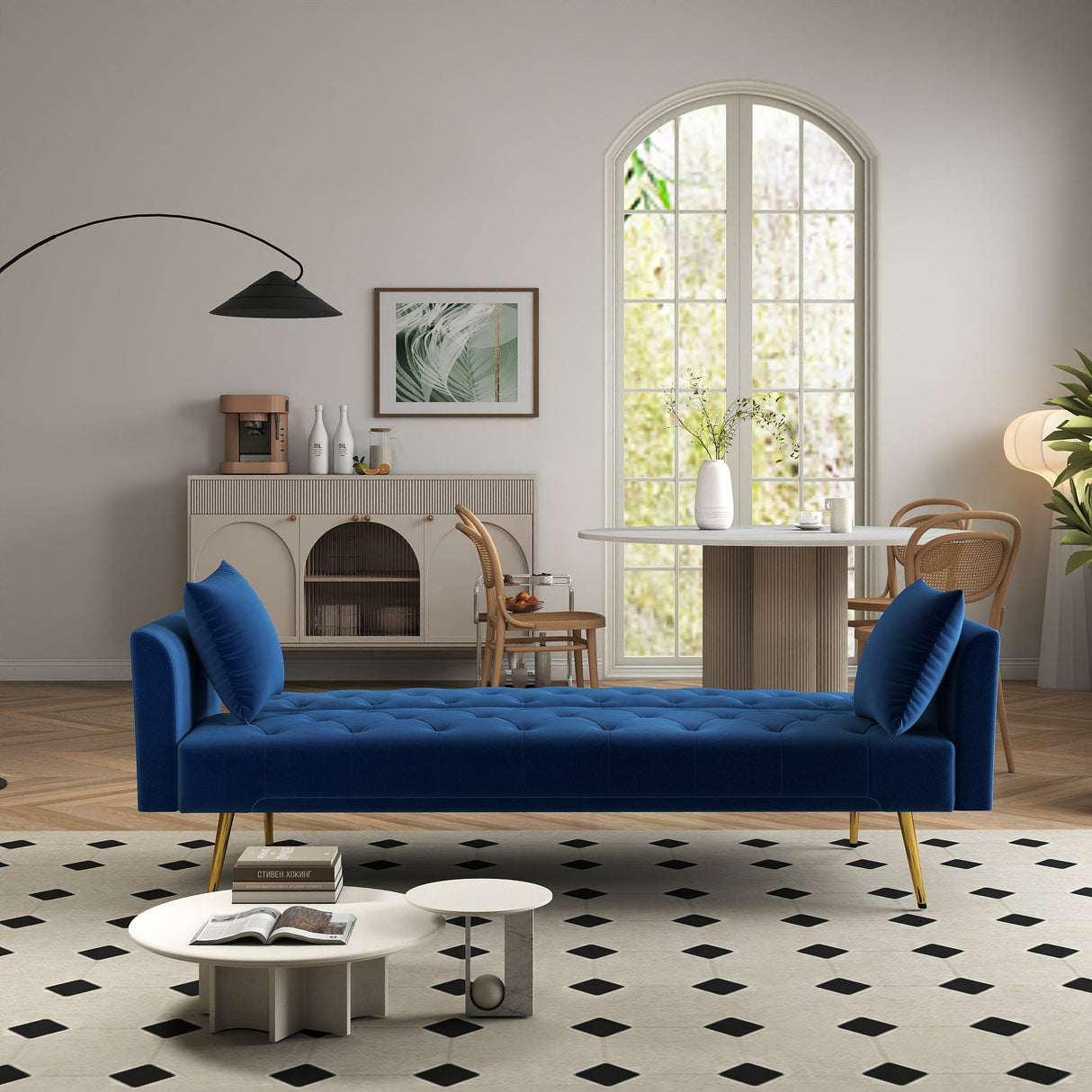Modern Convertible 72 Inch Foldable Sleeper Sofa