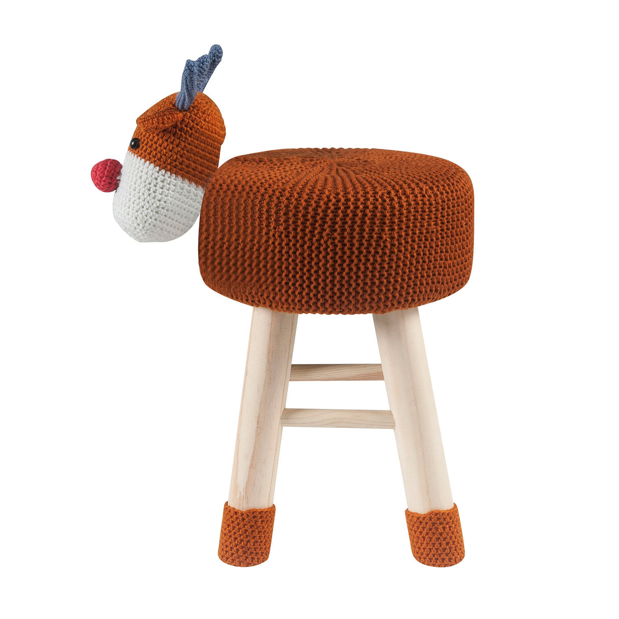 Animal Ottoman Stool - Polyester Upholstered Cute Deer Foot Stool