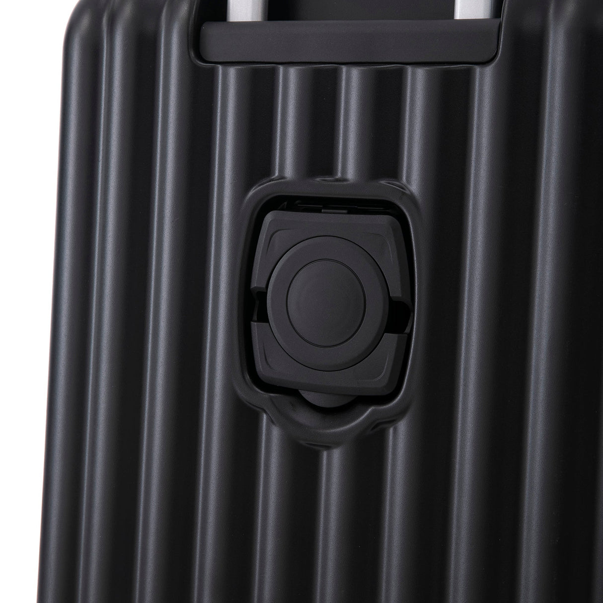 ABS Spinner Wheel Luggage Carry On Suitcase with Cup Holder and USB Port