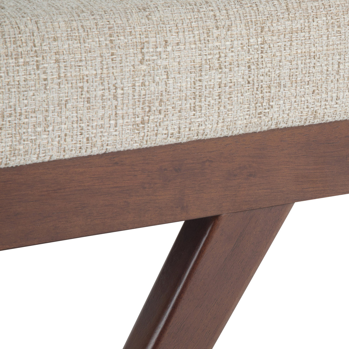 Chanelle - Mid Century Ottoman Bench - Platinum