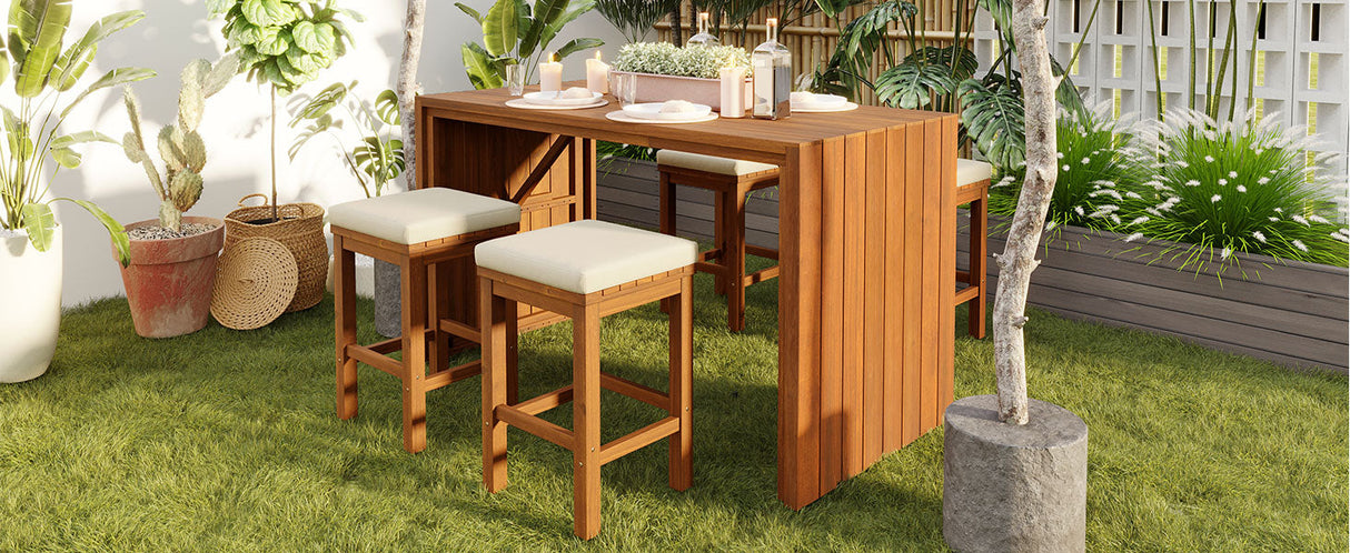 5 Piece Outdoor Bar Set
