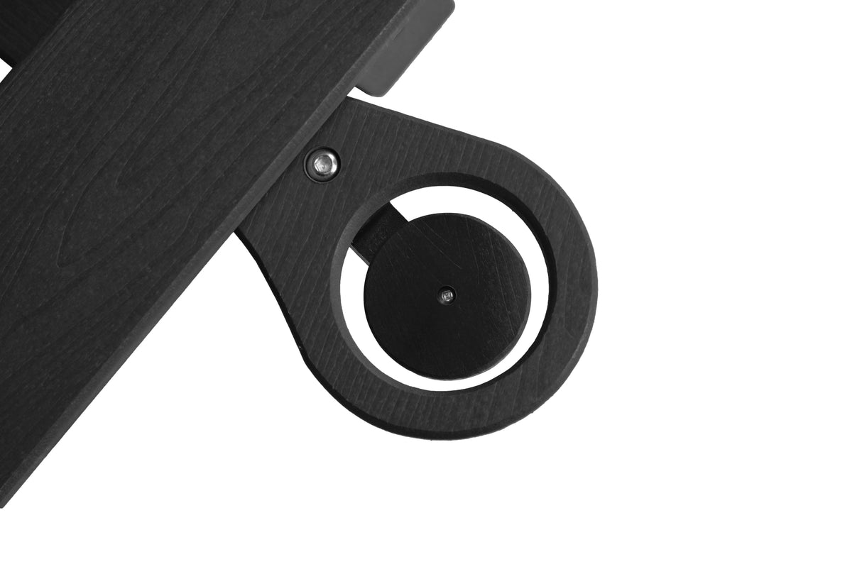 Outdoor Lounge Chair with Wood Texture and Adjustable Backrest