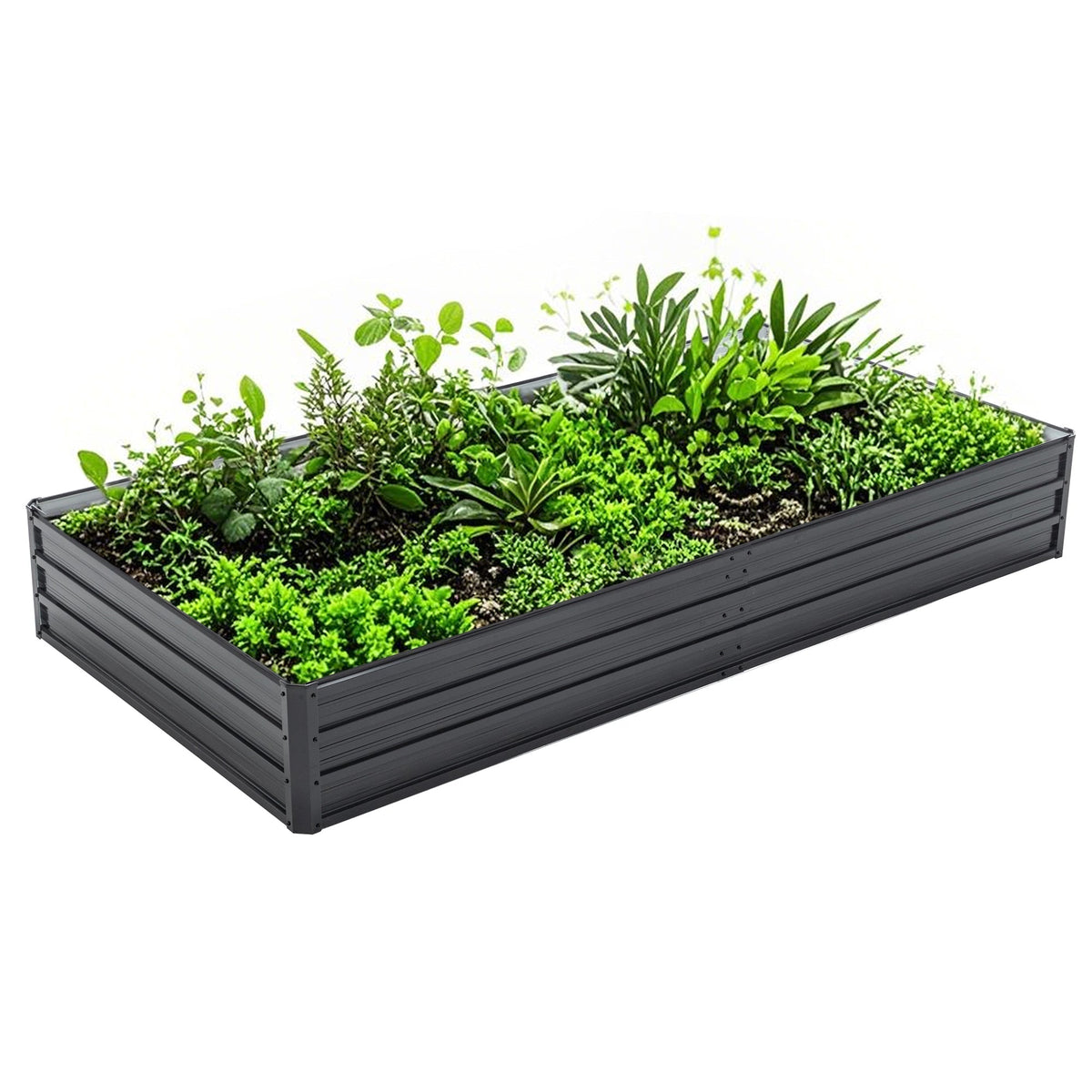 Galvanized Raised Garden Bed with Durable Metal Construction - Outdoor