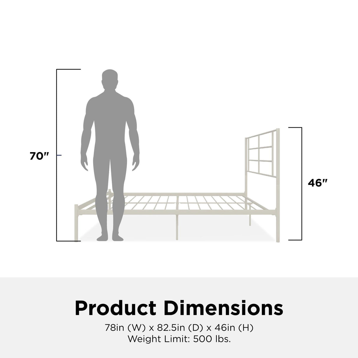 Praxis King Bed With Simple Headboard - White