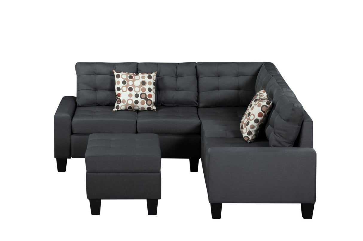 6-Piece Upholstered Sectional Sofa Grey