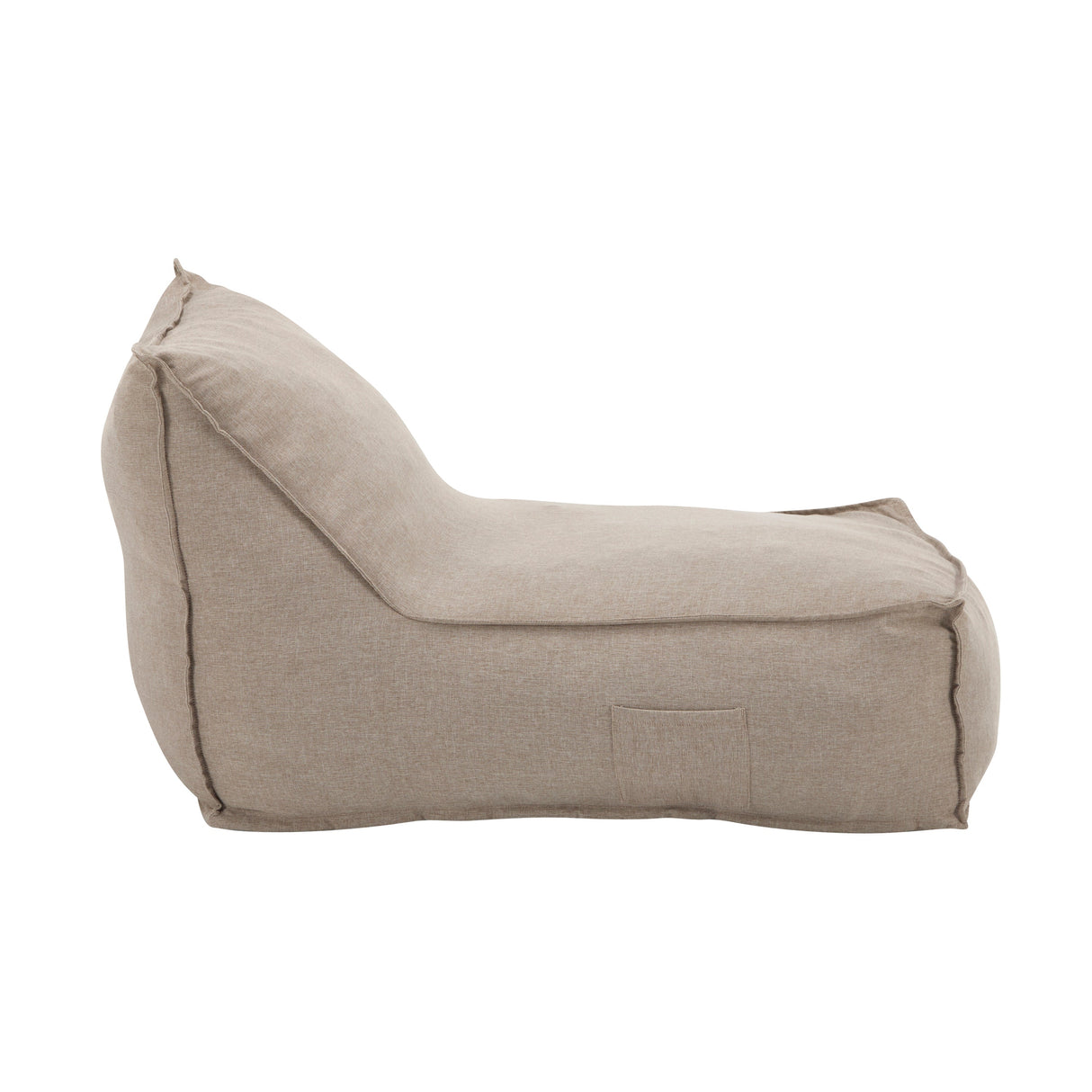 Perry Outdoor Bean Bag Lounge Chair Set of 2 in Beige