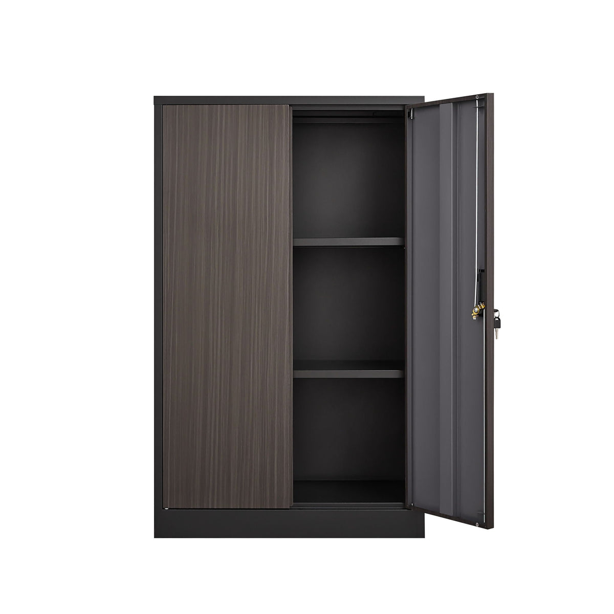 Metal Storage Cabinet With Locking Doors And Adjustable Shelf, Folding Filing Storage Cabinet, Folding Storage Locker Cabinet For Home Office, School, Garage