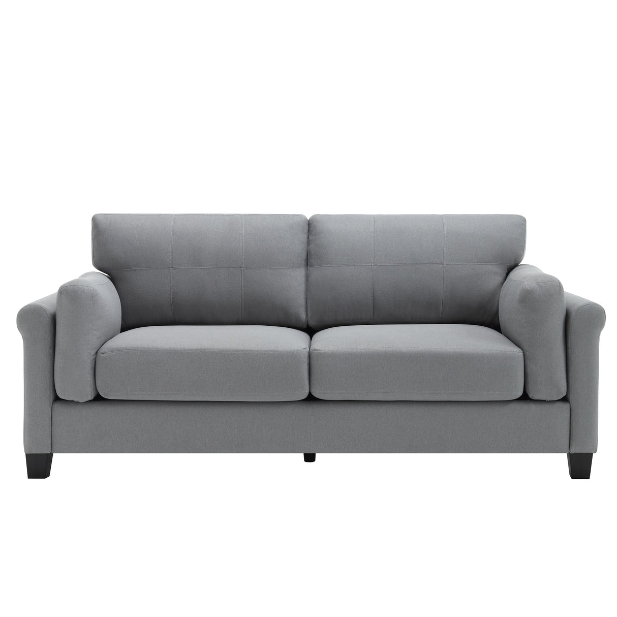 Modern Gray Sofa with Integrated USB and Type-C Charging