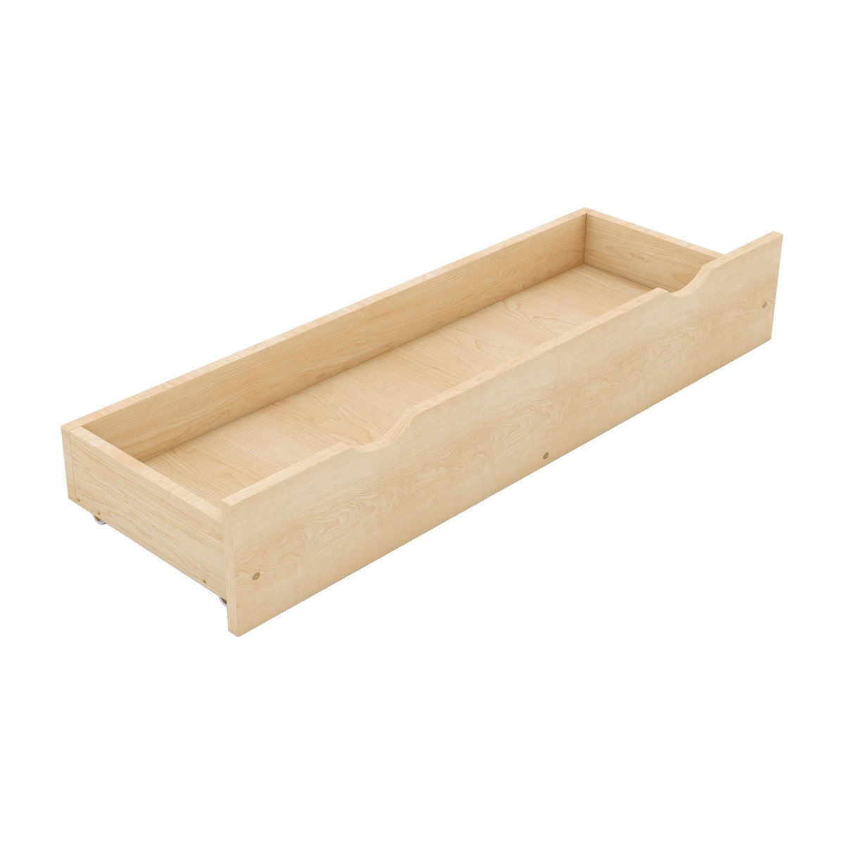 Queen Storage Platform Bed with Guardrail and 2 Drawers - White or Light Brown