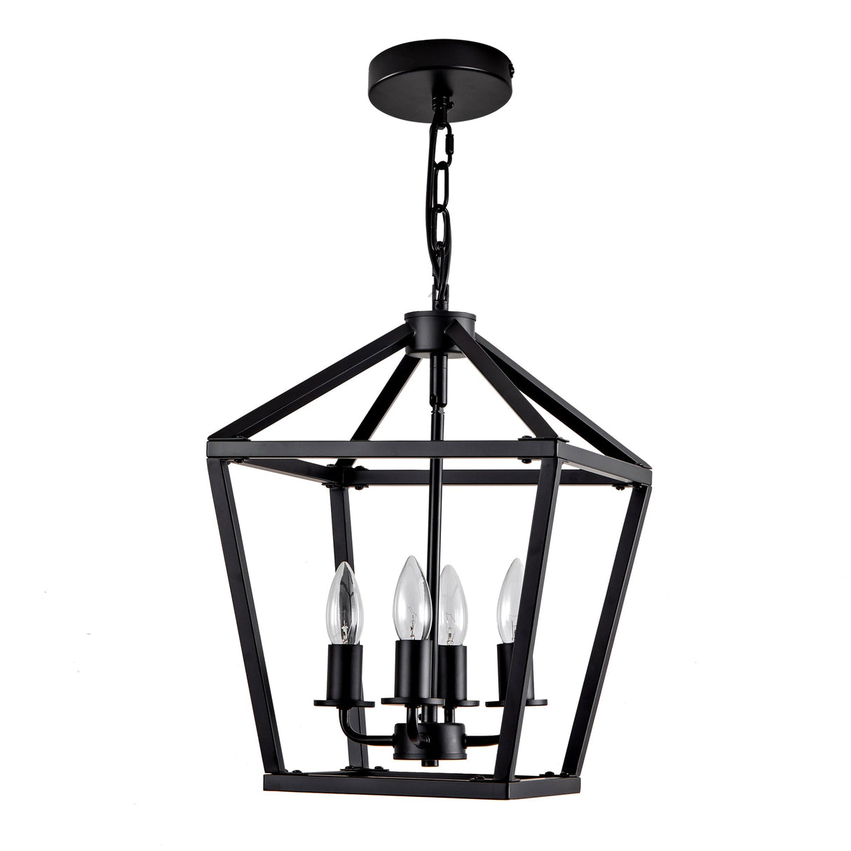 Farmhouse Lantern Chandelier 4-Light