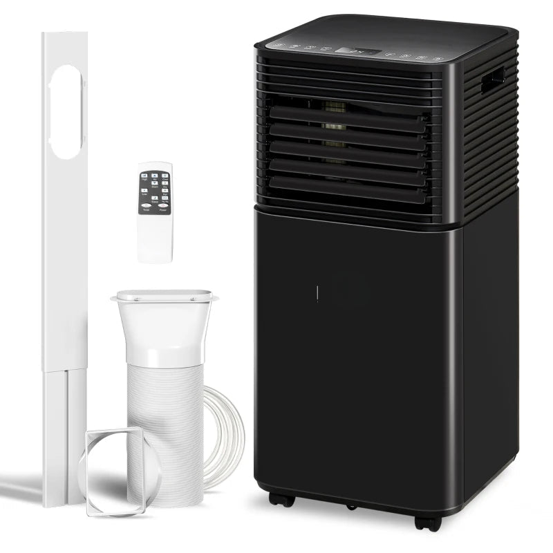 Mobile Air Conditioner with Wheels with LED Display and Remote Control - Black