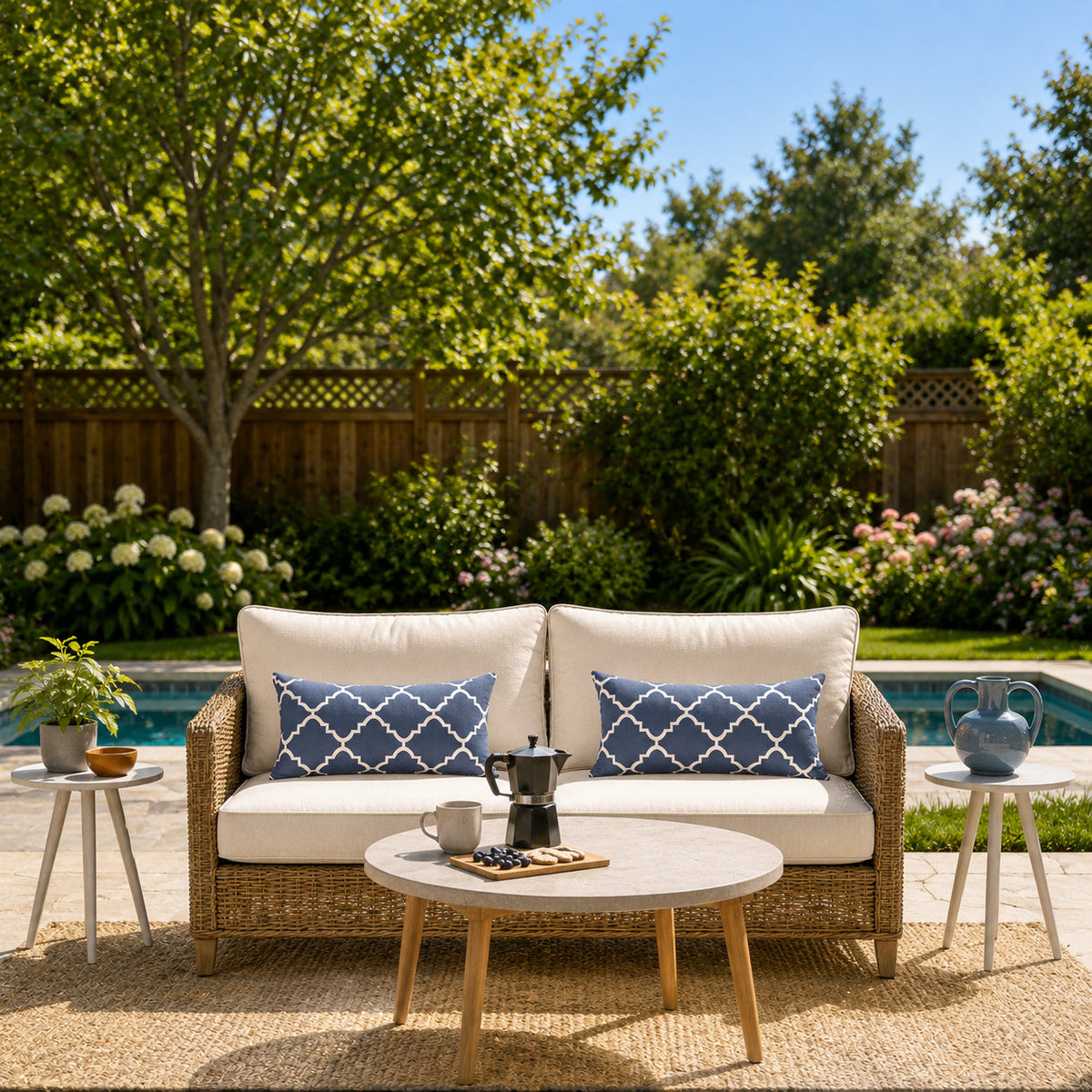 2 Pack Outdoor Lumbar Pillow Covers
