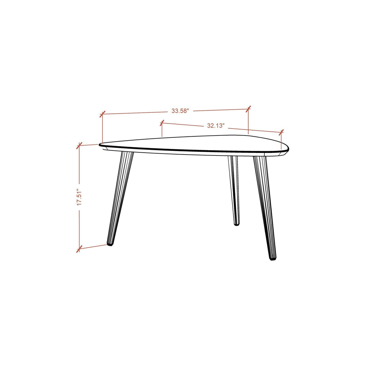 Utopia - Lacquered Triangle Coffee Table - White