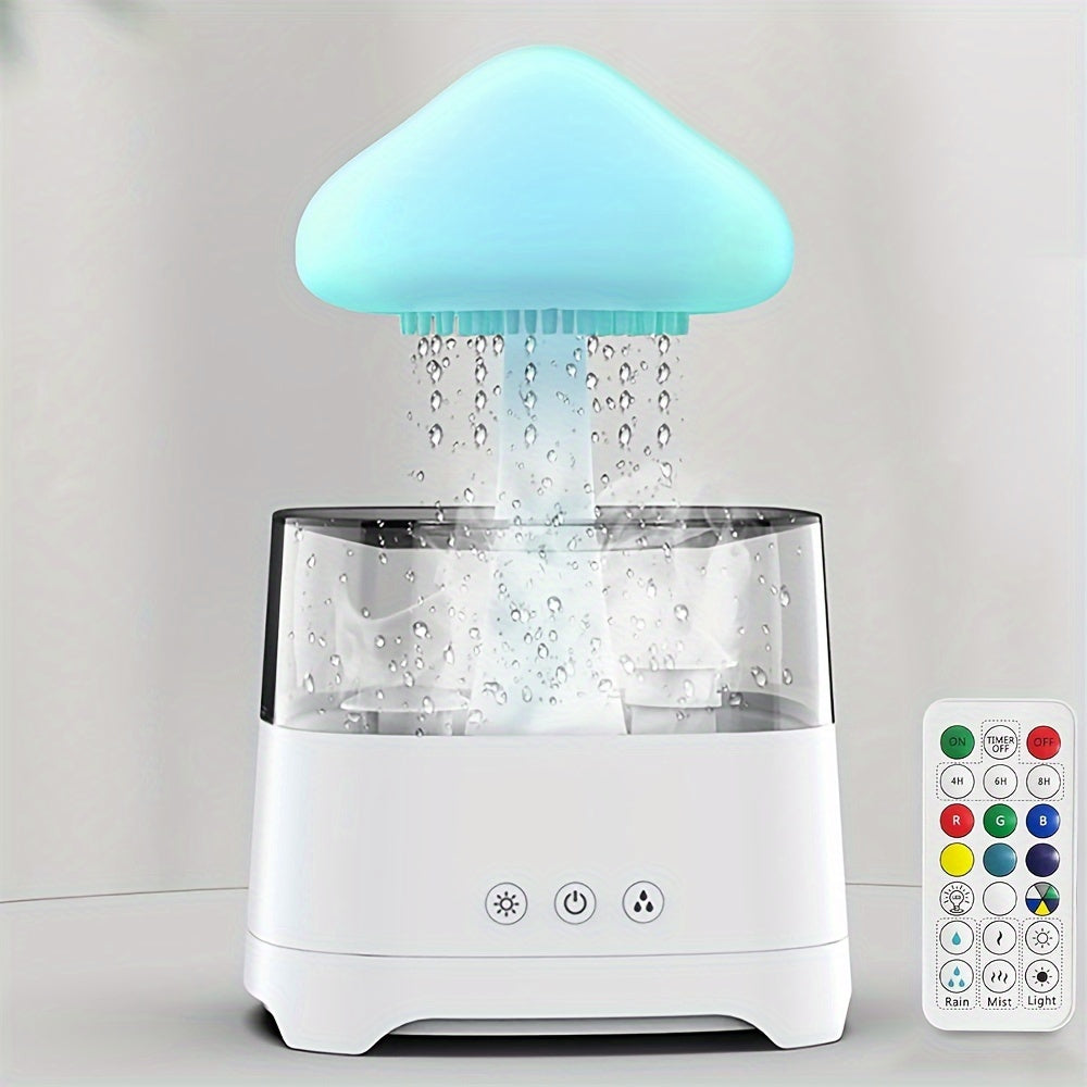 Rain Cloud Humidifier – 7-Color Aromatherapy Diffuser with Remote for Bedroom