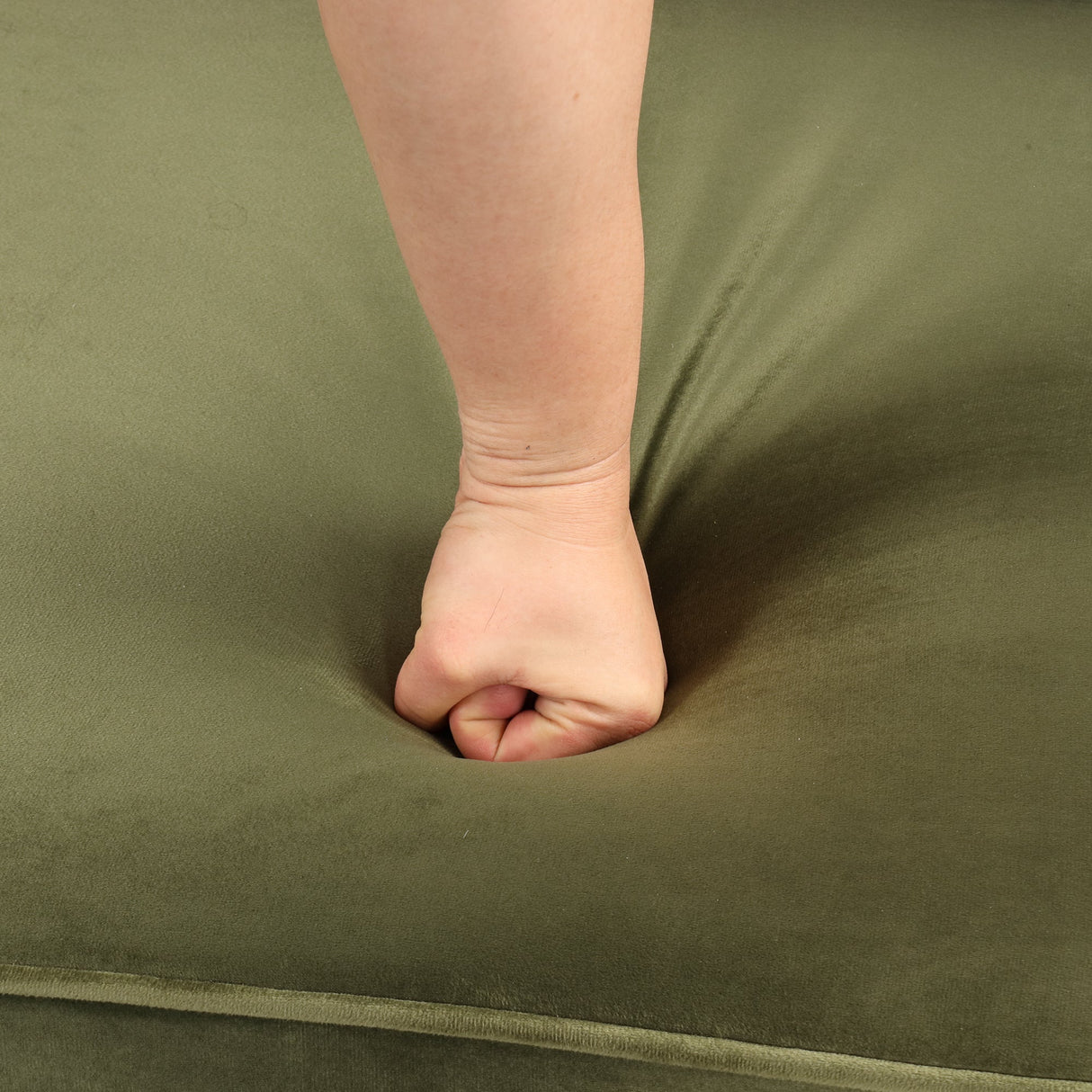 Virginia Green Velvet Convertible Sleeper Sofa with Hidden Storage Ottoman