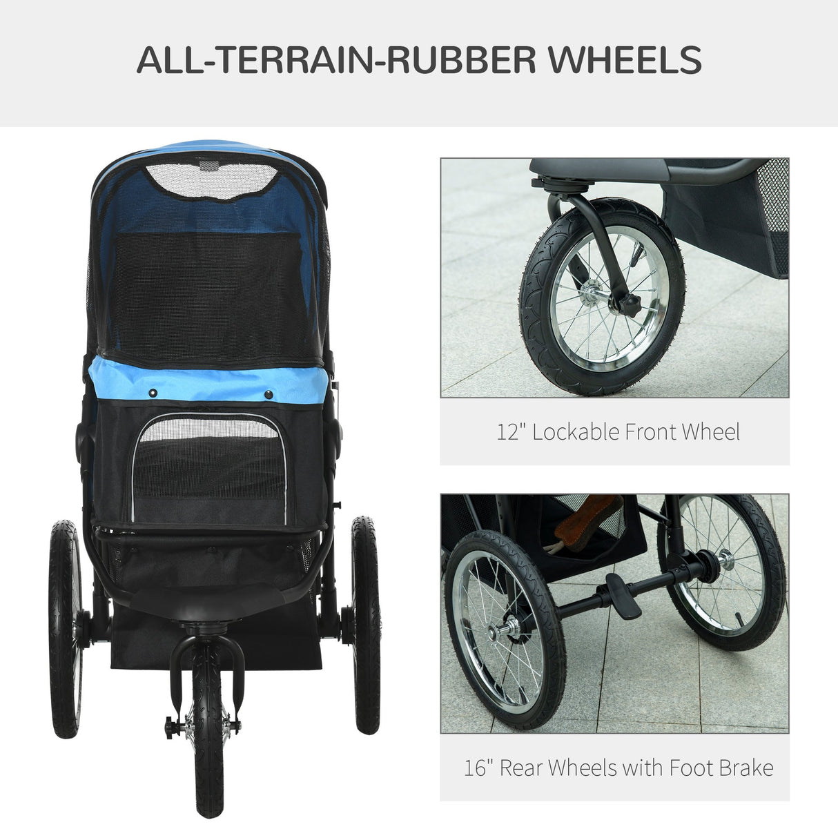 PawHut Pet Stroller for Small and Medium Dogs