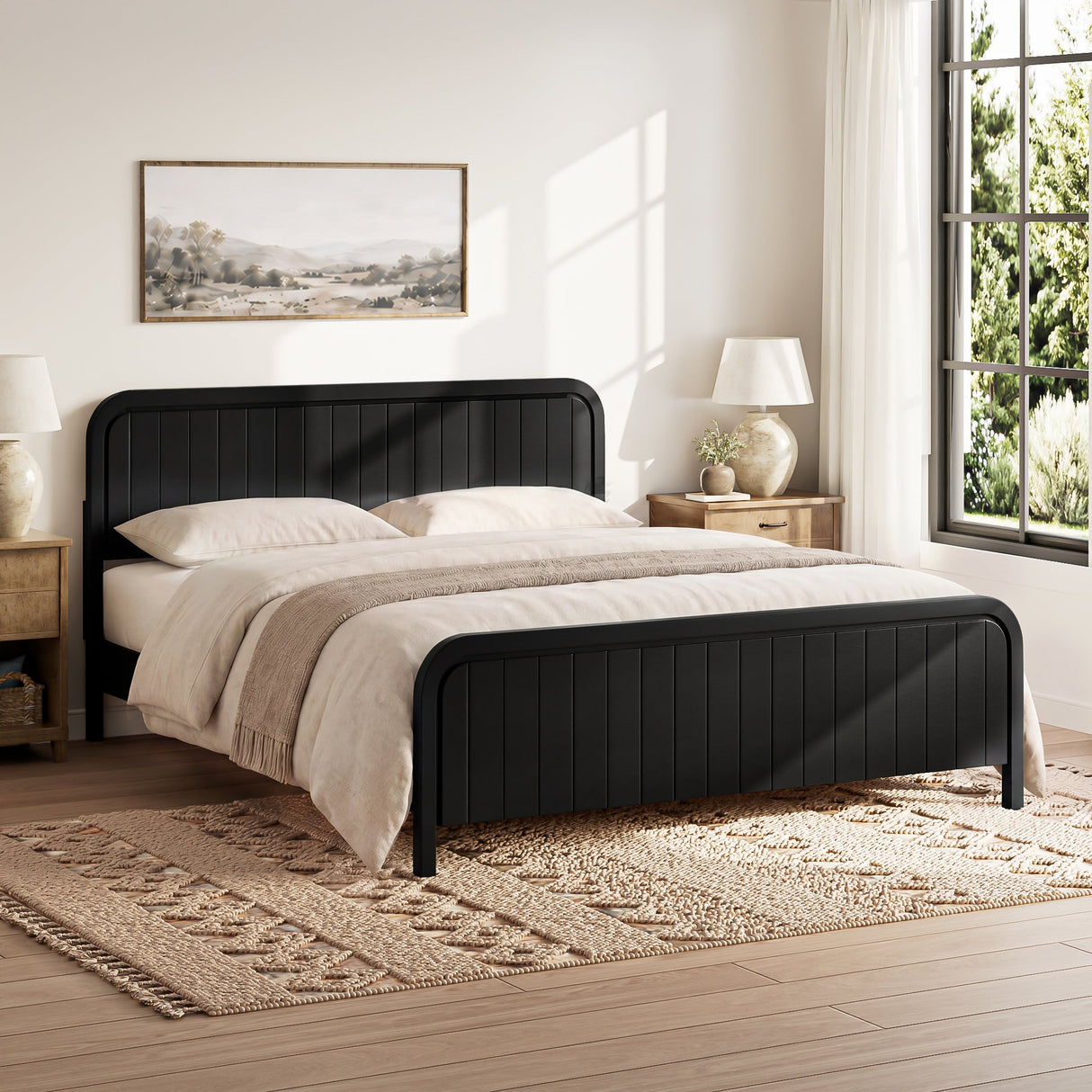 King Bed Frame with Headboard