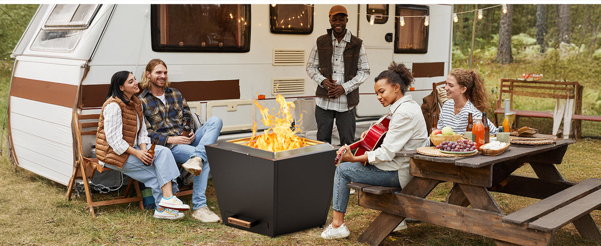 Cyberpit One Pro 25 Inch Smokeless Fire Pit Black