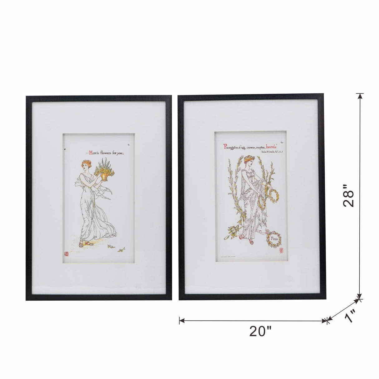 Set of 2 Wall Arts, 20x28 Inches