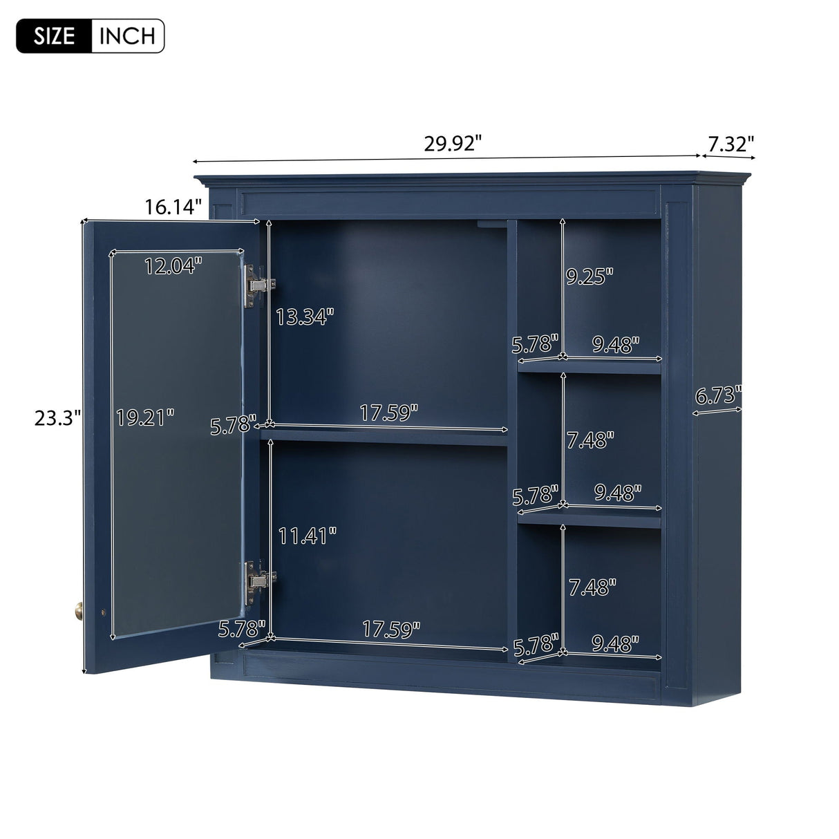 Bathroom Vanity With Top Sink, 2 Doors And 3 Drawers, Freestanding Set With Mirror Cabinet
