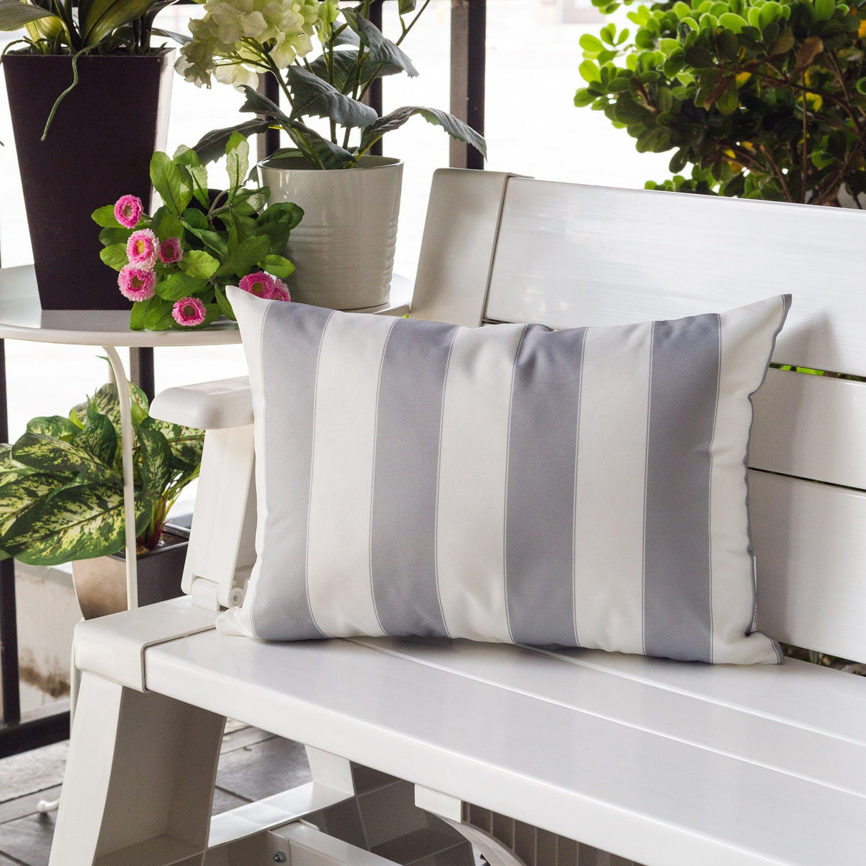 Horizon Stripe Pillow 14" x 20" - Outdoor & Indoor Set of 2