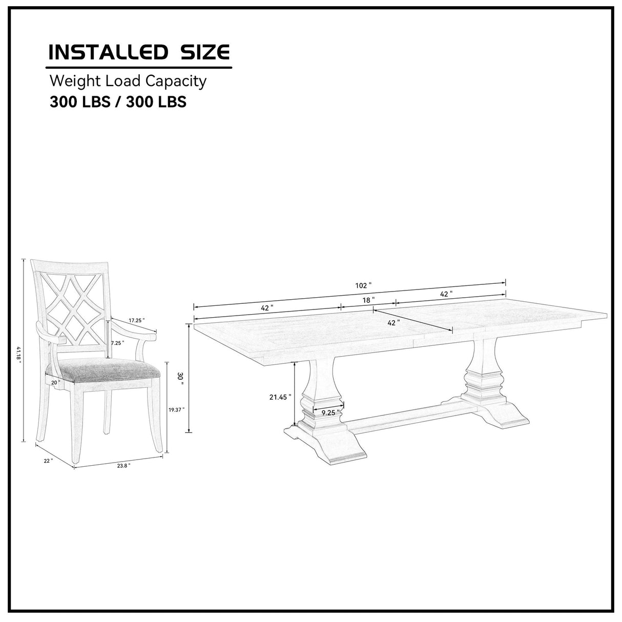 Daniella 7-Piece Modern Extendable Solid Wood Dining Set