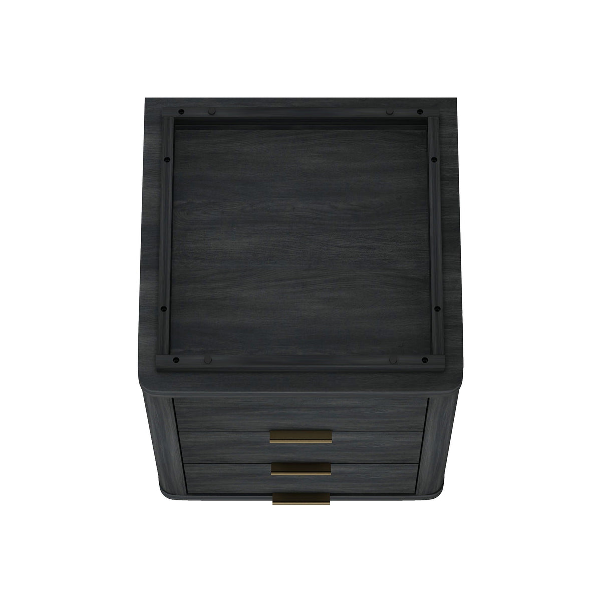 Evelyn - Nightstand With 3 Drawers, Smooth Rounded Edges
