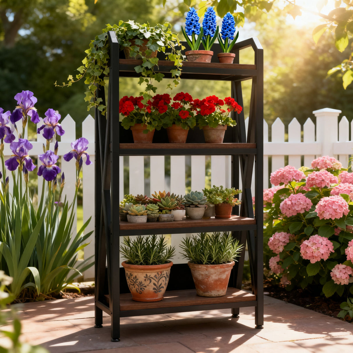 56.30'' Bakers Rack with 4-Level Storage Shelves