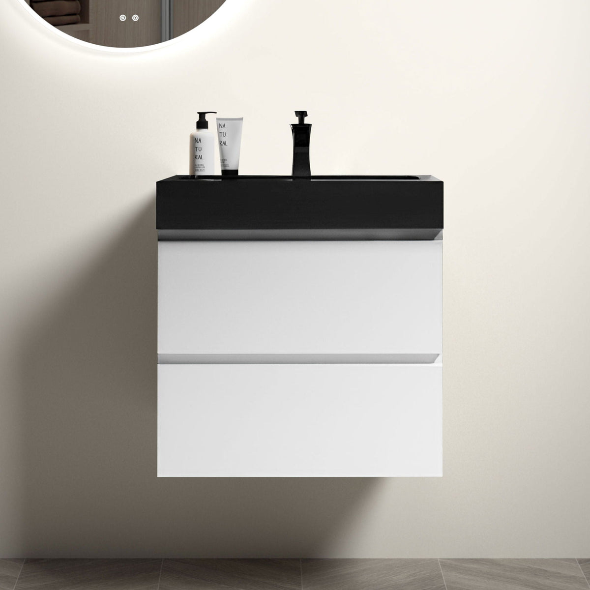 Alice - Bathroom Vanity With Large Storage, Sink, Wall Mounted