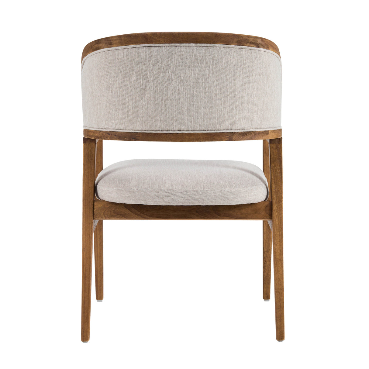 Mid-Century Modern Dining Chairs Set of 2 Wood Frame Dining Chairs with Fabric Cushion