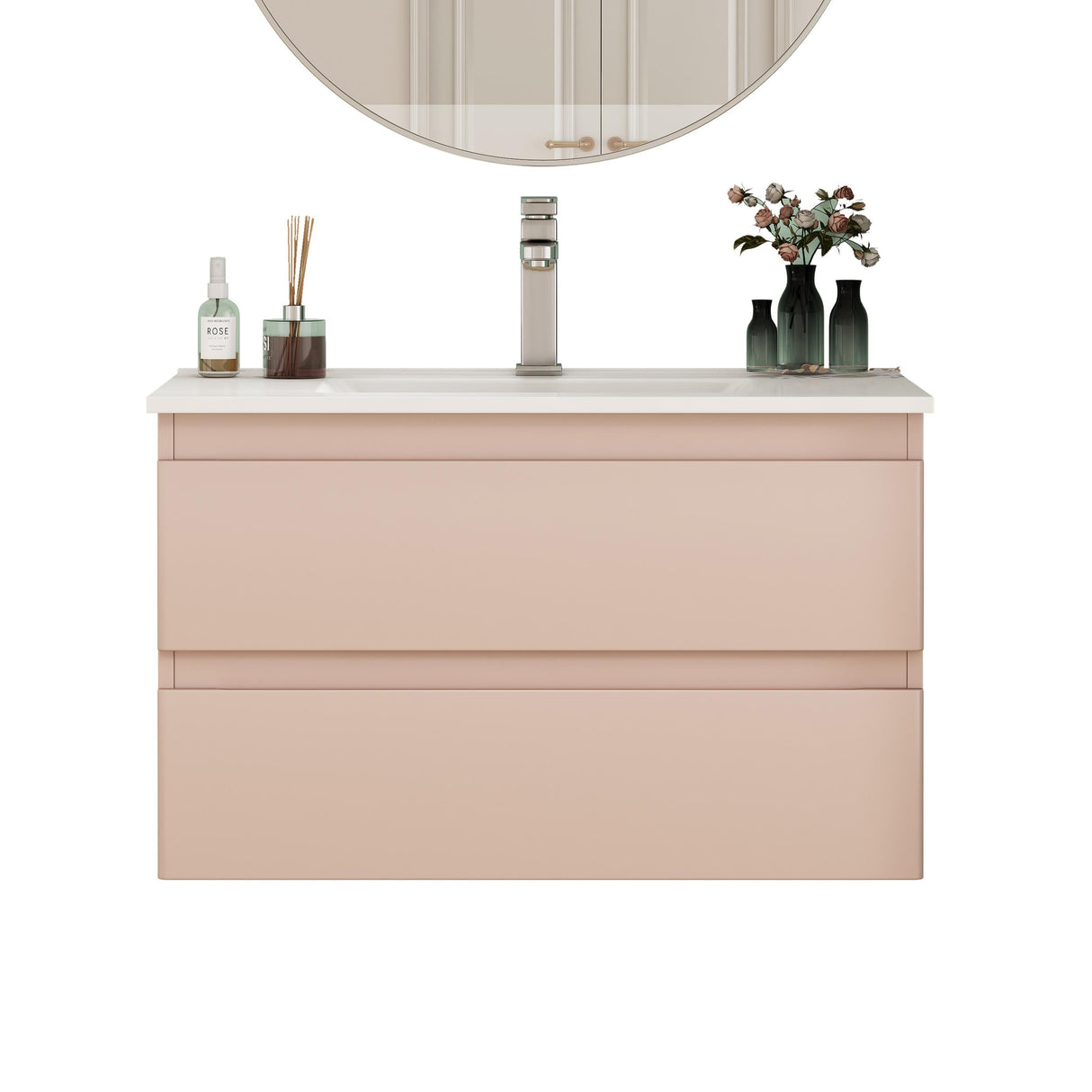 32-Inch Wall-Mounted Bathroom Vanity With Sink Combo