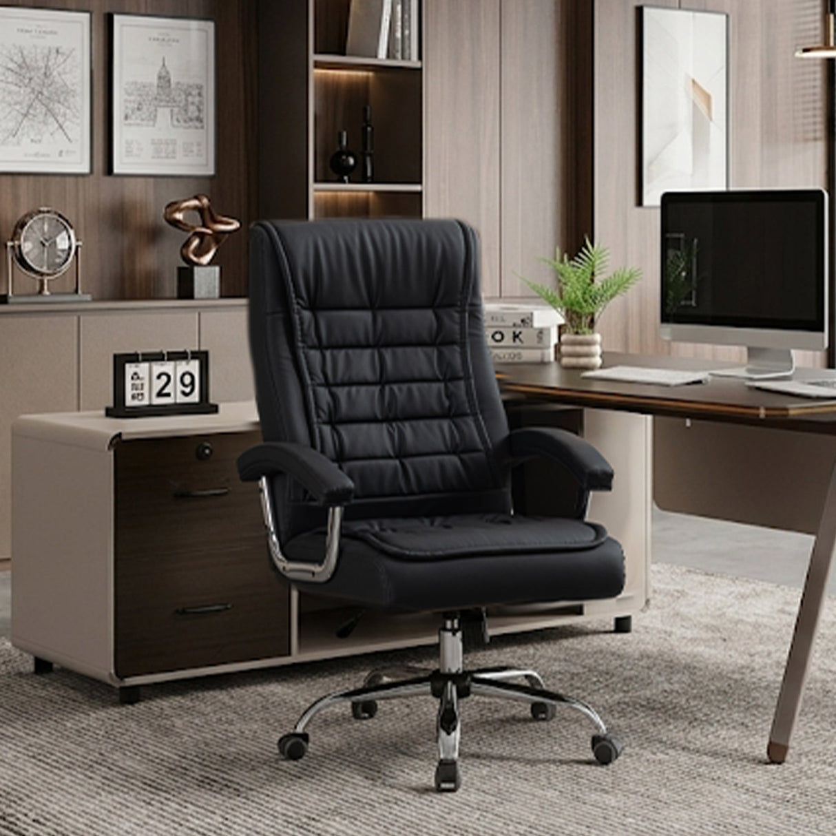 Executive Office Chair - High Back PU Leather Ergonomic Design