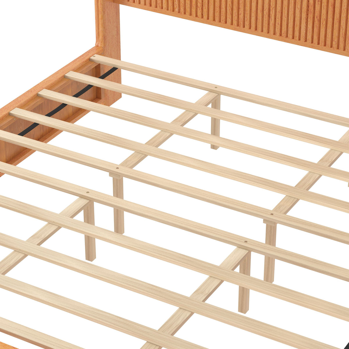 Platform Bed Frame With Headboard, Floor Standing Design
