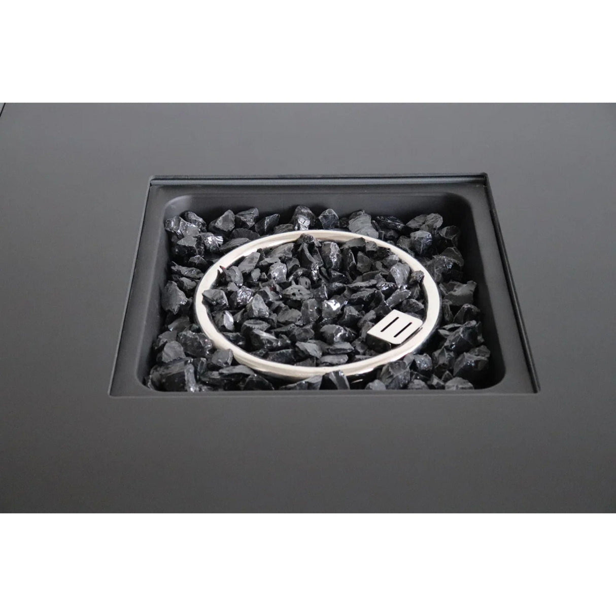 Outdoor Fire Pit Table With Lid High-Quality Materials - Gray