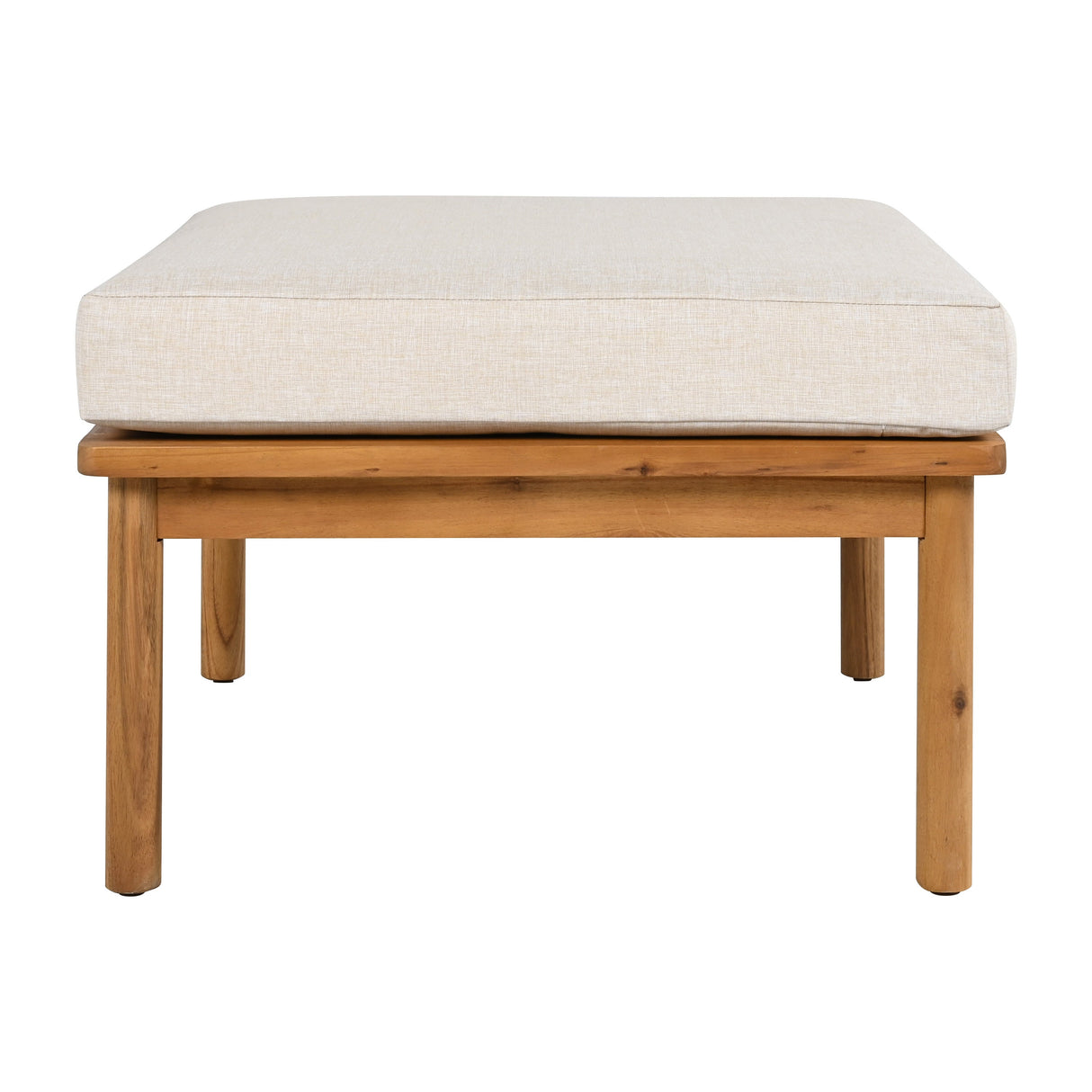 Outdoor 4-piece Acacia Wood and Rope Patio Sofa Set